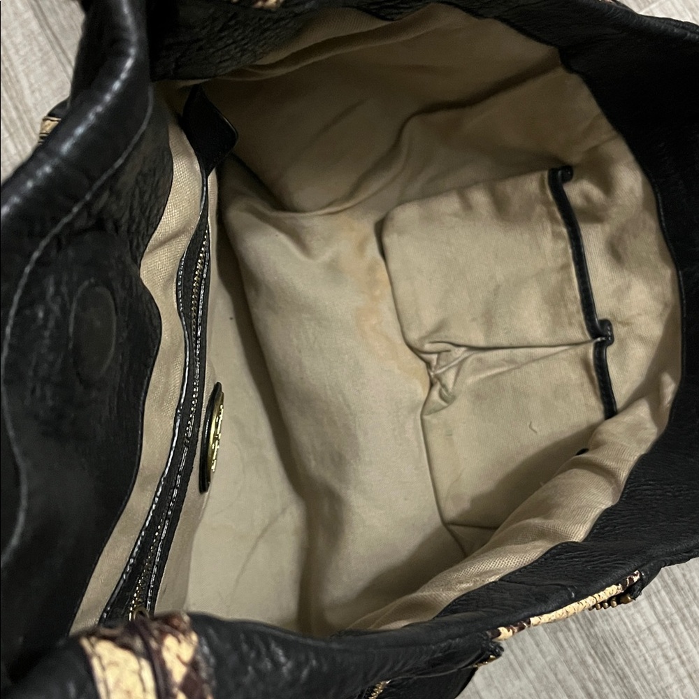 Tory Burch Leather Python print Tote Bag - image 6